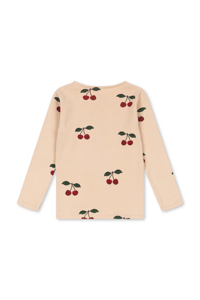 Konges Sløjd Majica dugih rukava za djecu od pamuka s elastanom ELLA LS TEE GOTS KS105983.9BY2 bež AW26