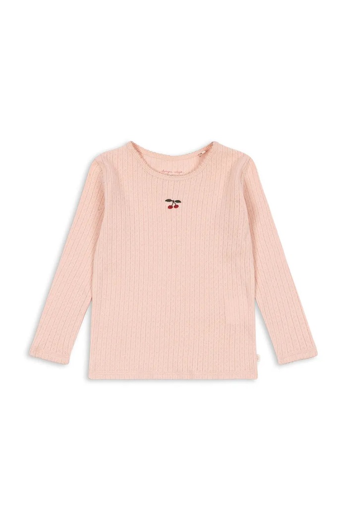 Konges Sløjd tričko s dlhým rukávom detské bavlnené MINNIE BLOUSE GOTS ružová KS106165.9BY2