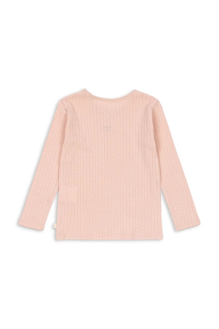 Konges Sløjd tričko s dlhým rukávom detské bavlnené MINNIE BLOUSE GOTS KS106165.9BY2 ružová AW26