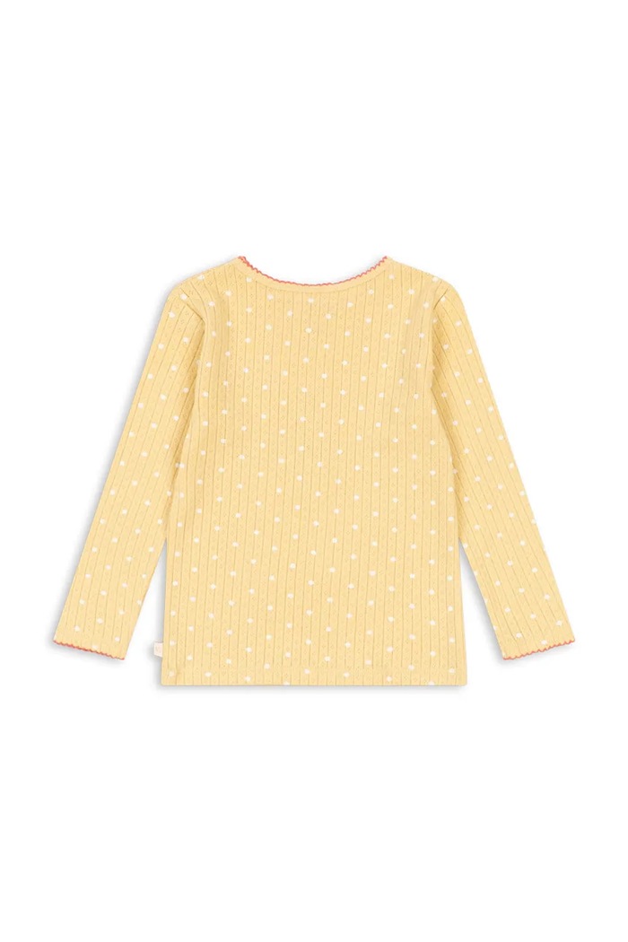Konges Sløjd Tričko s dlouhým rukávem dětské bavlněné MINNIE BLOUSE GOTS KS106164.9BY2 žlutá AW26