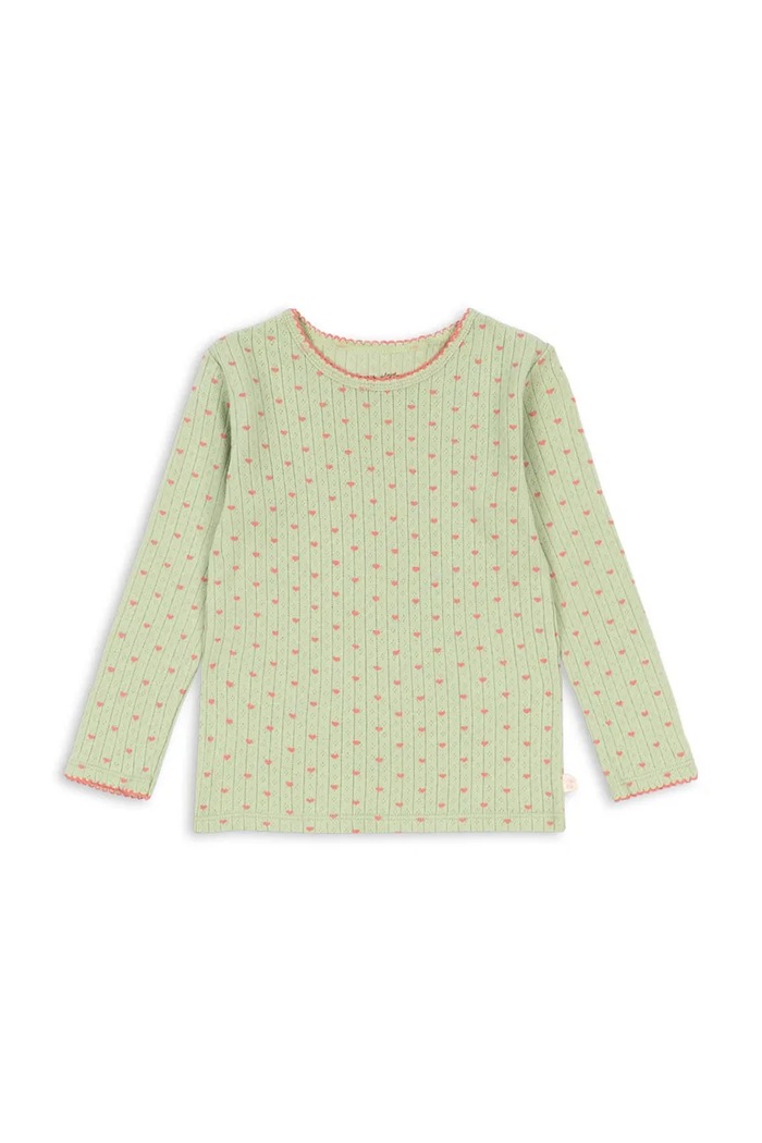 Konges Sløjd Tričko s dlouhým rukávem dětské bavlněné MINNIE BLOUSE GOTS KS106164.9BY2 zelená AW26