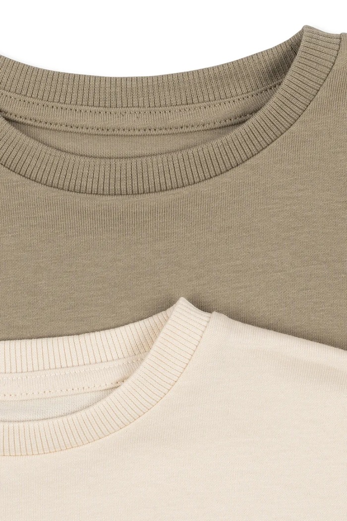 Chlapec Konges Sløjd tričko s dlhým rukávom detské bavlnené 2 PACK LIN LS TEE GOTS 2-pak KS105846.9BY2 zelená