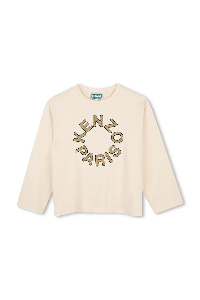 Kenzo Kids Μακρυμάνικο παιδικό βαμβακερό μπεζ K62054.114.150