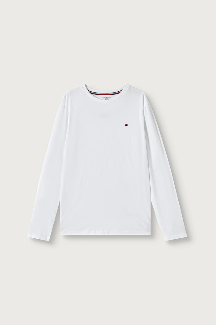 Tommy Hilfiger Longsleeve pentru copii din bumbac pachet de 2 UK0UK00077.9BY2 alb AW26