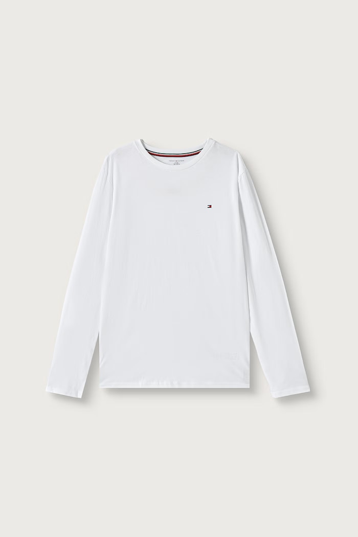 Tommy Hilfiger Longsleeve pentru copii din bumbac pachet de 2 UK0UK00077.9BY2 alb AW26