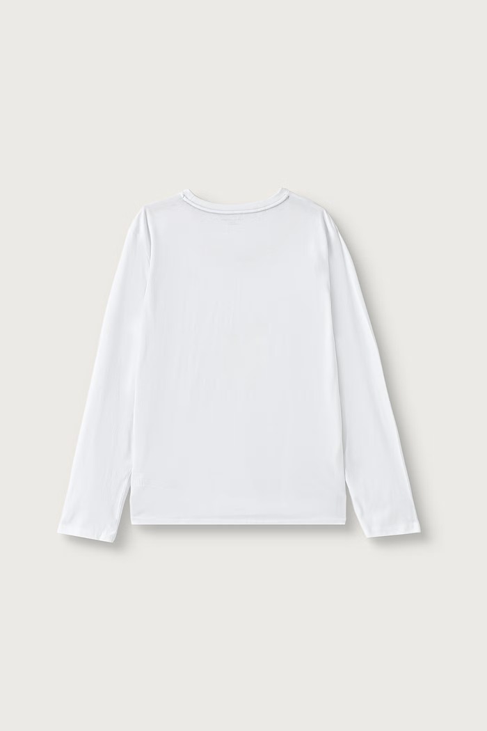 Băieți Tommy Hilfiger Longsleeve pentru copii din bumbac pachet de 2 UK0UK00077.9BY2 alb