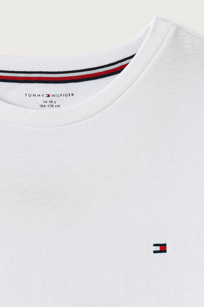 Longsleeve pentru copii din bumbac pachet de 2 Tommy Hilfiger UK0UK00077.9BY2 alb