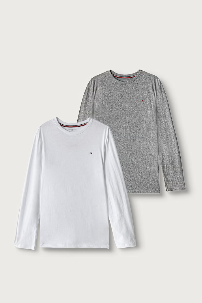 Tommy Hilfiger Longsleeve dziecięcy bawełniany 2-pack szary UK0UK00077.9BY2