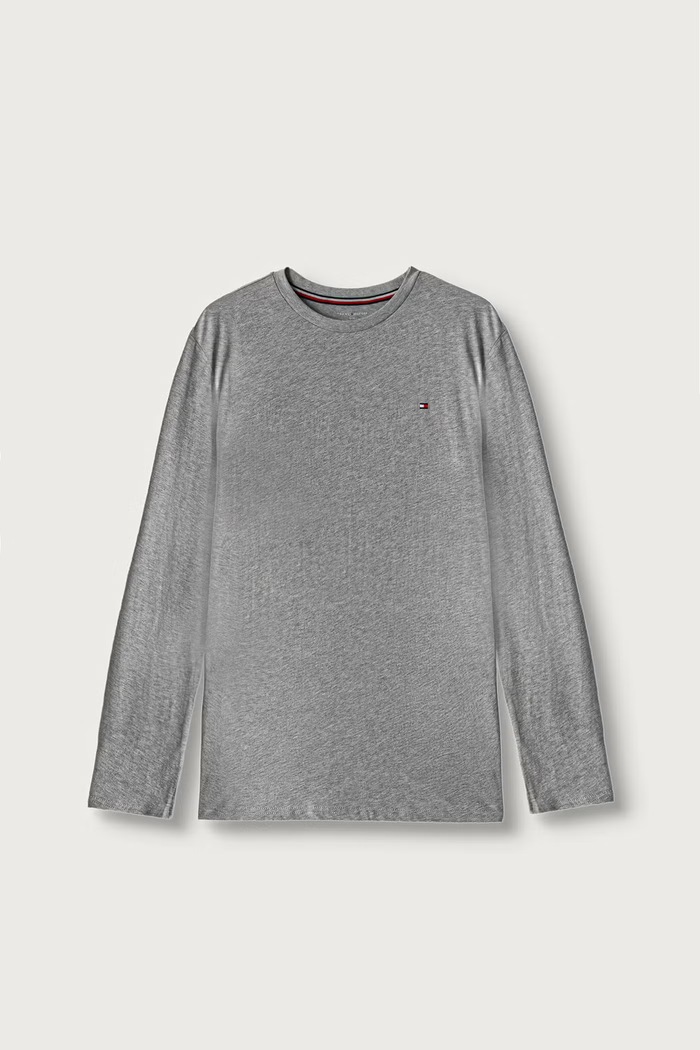 Tommy Hilfiger Longsleeve dziecięcy bawełniany 2-pack UK0UK00077.9BY2 szary AW26