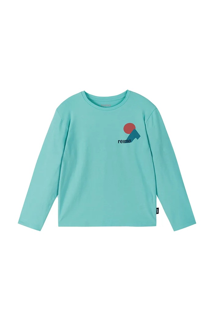 Reima longsleeve dziecięcy z bawełną Tosikiva 5200472A.9BY2 turkusowy AW26
