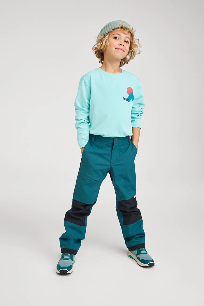Reima longsleeve dziecięcy z bawełną Tosikiva turkusowy 5200472A.9BY2