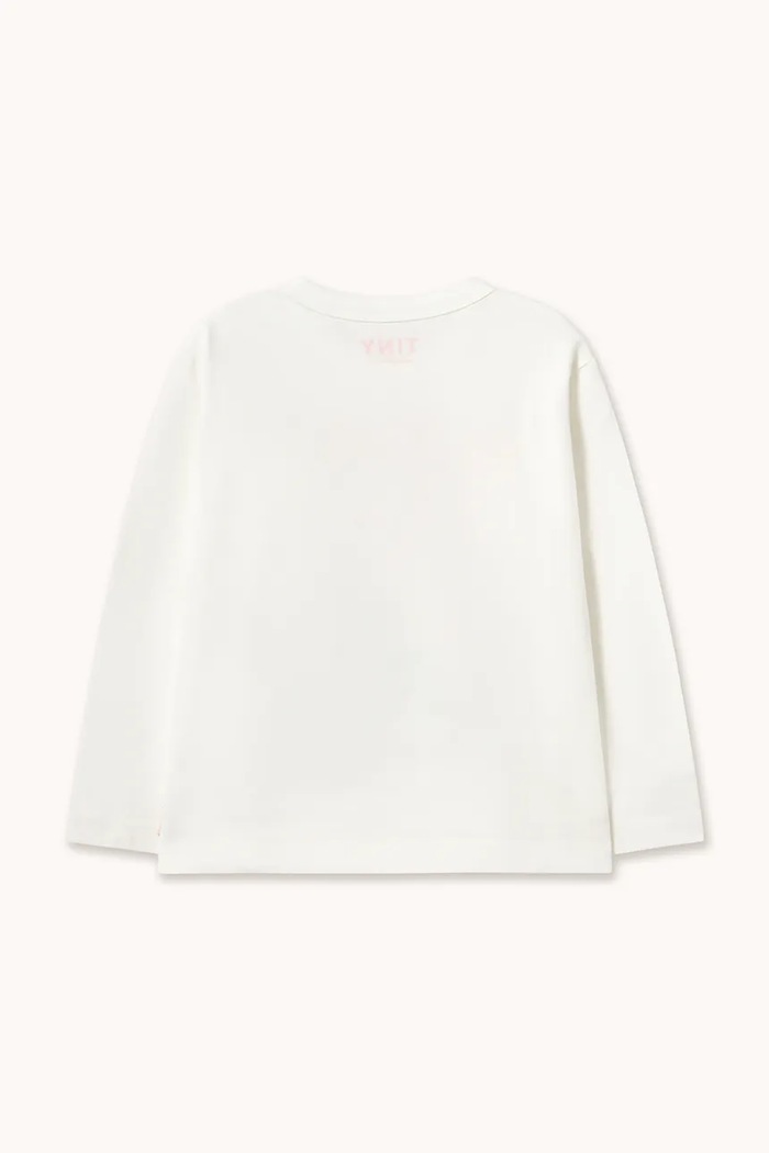 Tinycottons tričko s dlouhým rukávem dětské bavlněné TULIP & DAISY GRAPHIC SLEEVE TEE AW26.421 bílá AW26