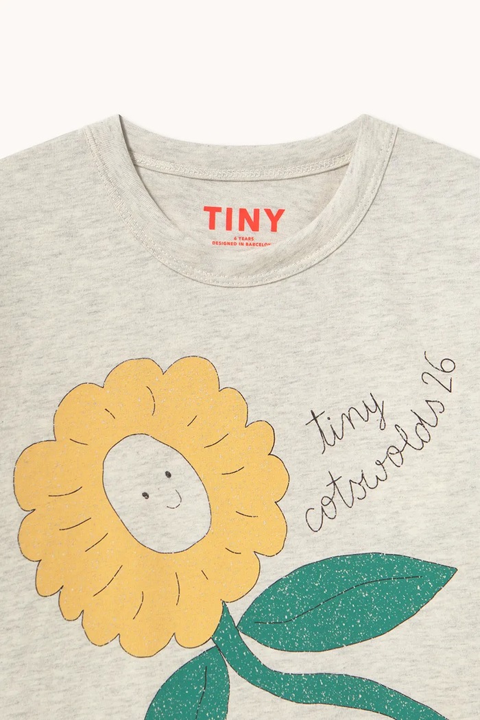 CHLAPEC Tinycottons tričko s dlouhým rukávem dětské bavlněné TINY DAISY GRAPHIC SLEEVE TEE AW26.415 béžová