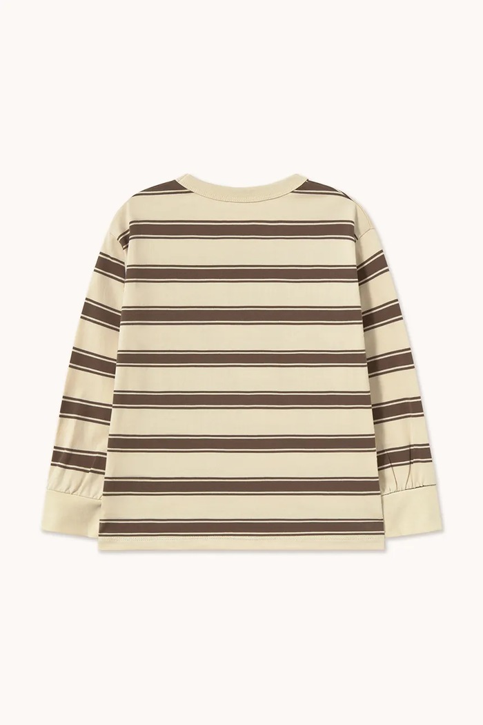 Tinycottons tričko s dlouhým rukávem dětské bavlněné RETRO STRIPES SLEEVE TEE AW26.368 béžová AW26