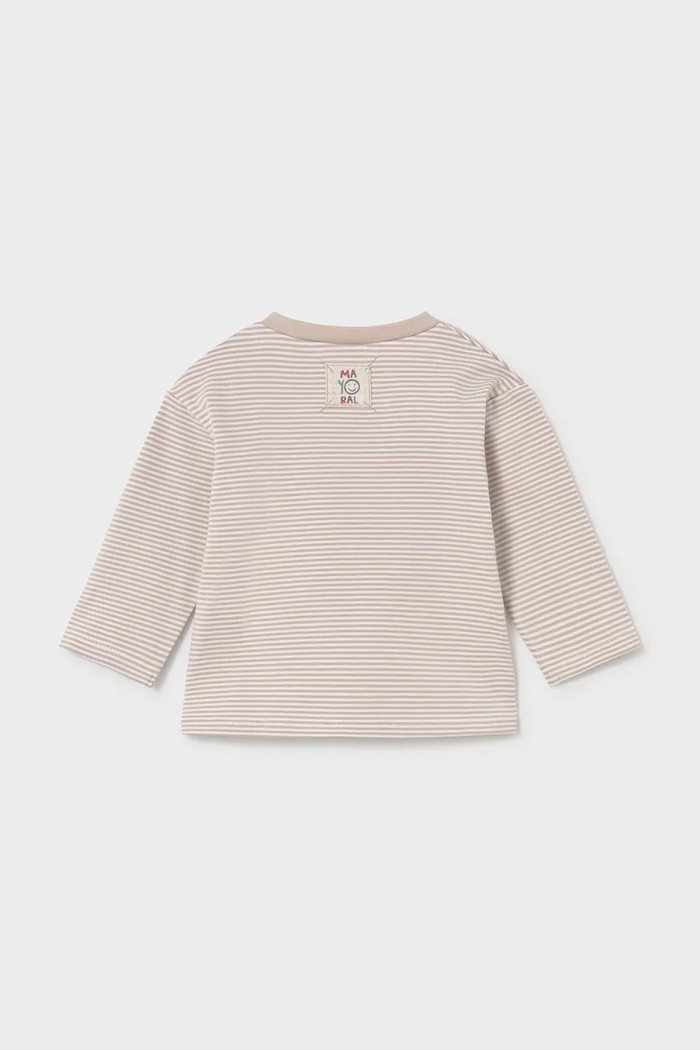 Mayoral Newborn блуза с дълги ръкави за бебе с памук 2084.2A.Newborn.9BY2 бежов AW26