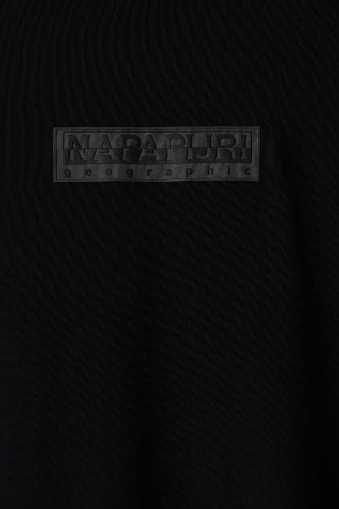 Chłopiec Napapijri Longsleeve dziecięcy bawełniany S-NEW BOX LOGO LS NP0A8B3N9411.134.172 czarny
