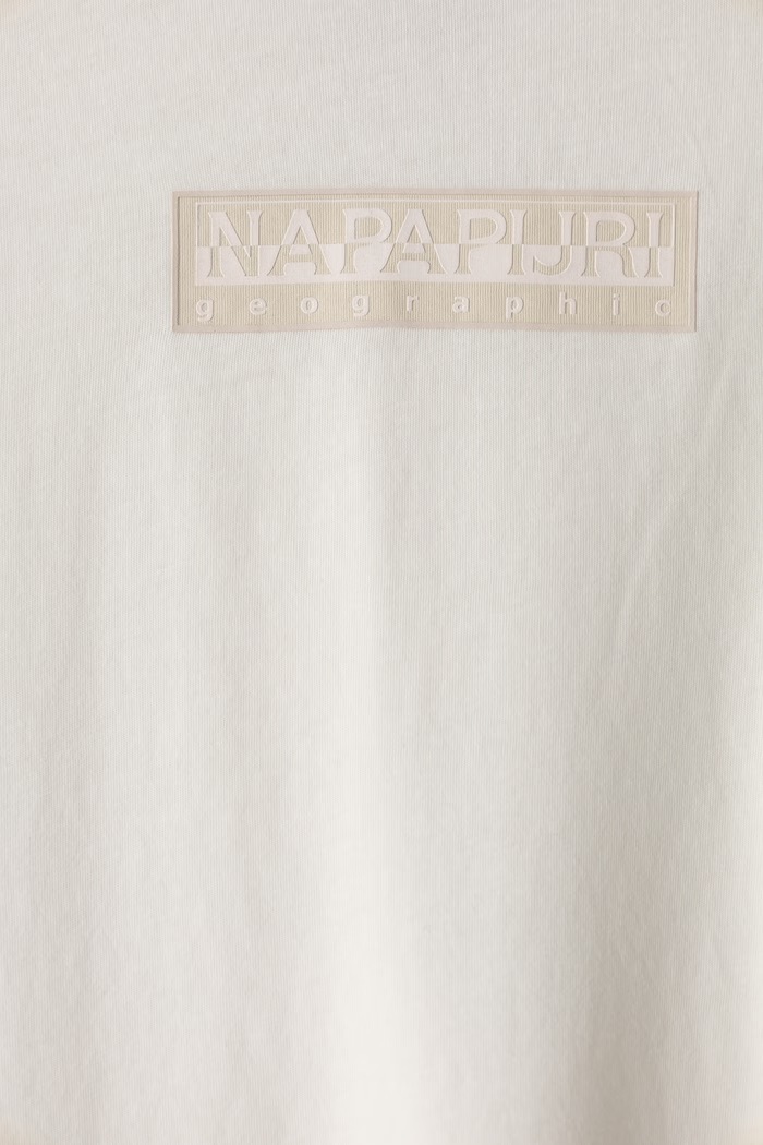Chłopiec Napapijri Longsleeve dziecięcy bawełniany S-NEW BOX LOGO LS NP0A8B3NN1A1.134.172 beżowy