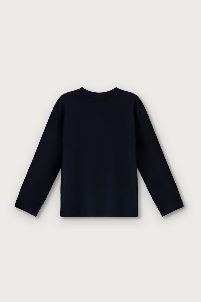 Napapijri Longsleeve dziecięcy bawełniany S-NEW BOX LOGO LS NP0A8B3N1761.122.128 granatowy AW26