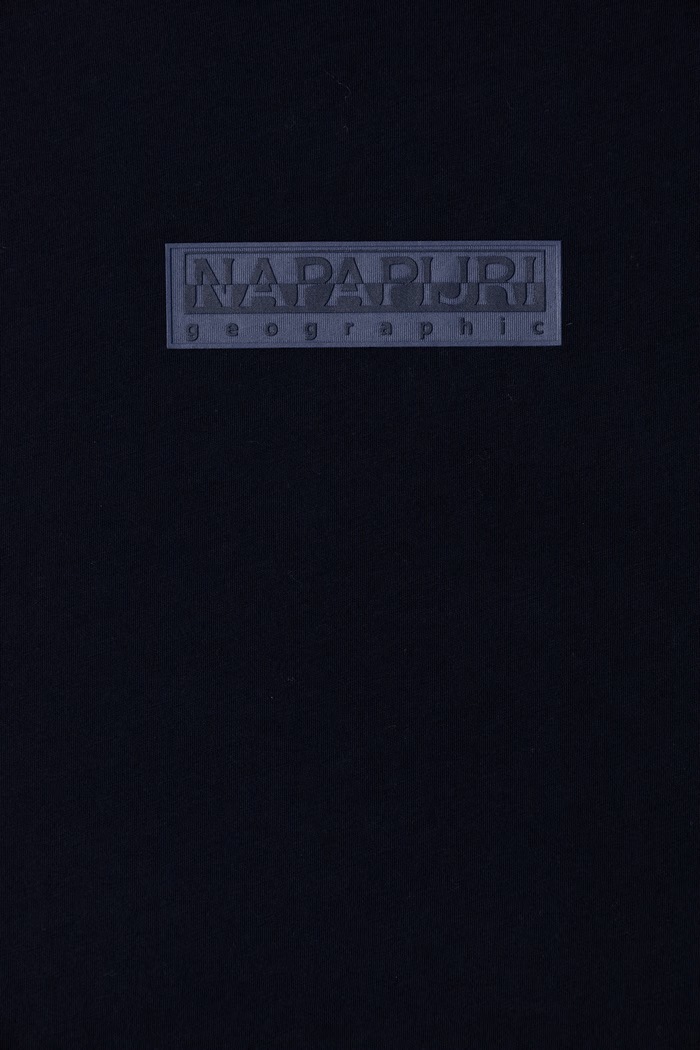 Chłopiec Napapijri Longsleeve dziecięcy bawełniany S-NEW BOX LOGO LS NP0A8B3N1761.122.128 granatowy