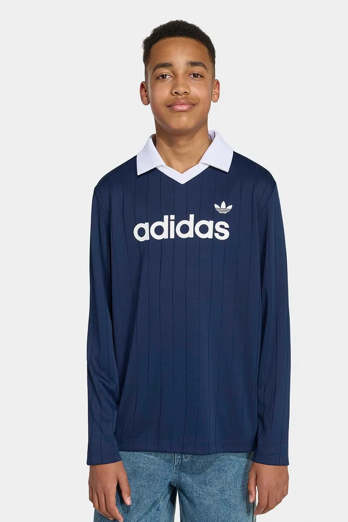 adidas Originals longsleeve dziecięcy granatowy HZ9638