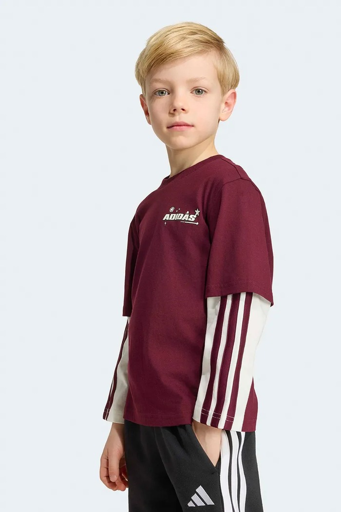 adidas лонгслів дитячий бавовняний PIXAR TOY STORY бордо KG6133