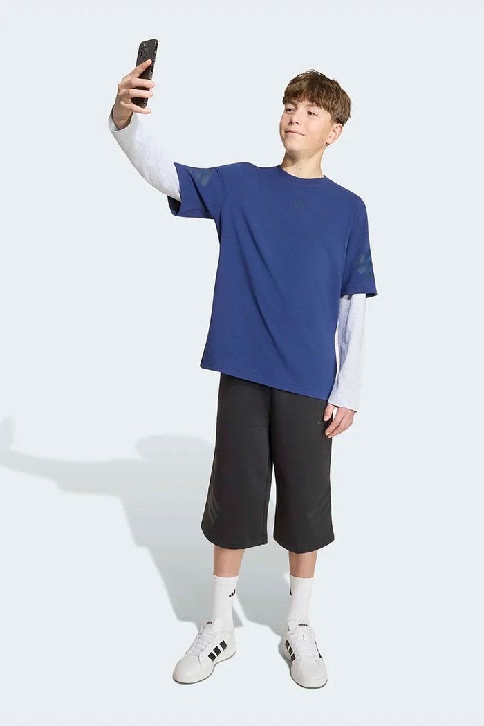 adidas tričko s dlhým rukávom detské bavlnené s elastanom KR3651