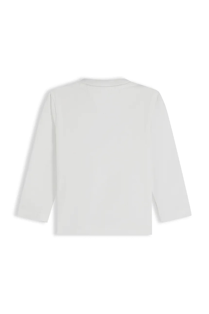 Tommy Hilfiger longsleeve niemowlęcy z bawełną KN0KN02296.9BY2 biały AW26