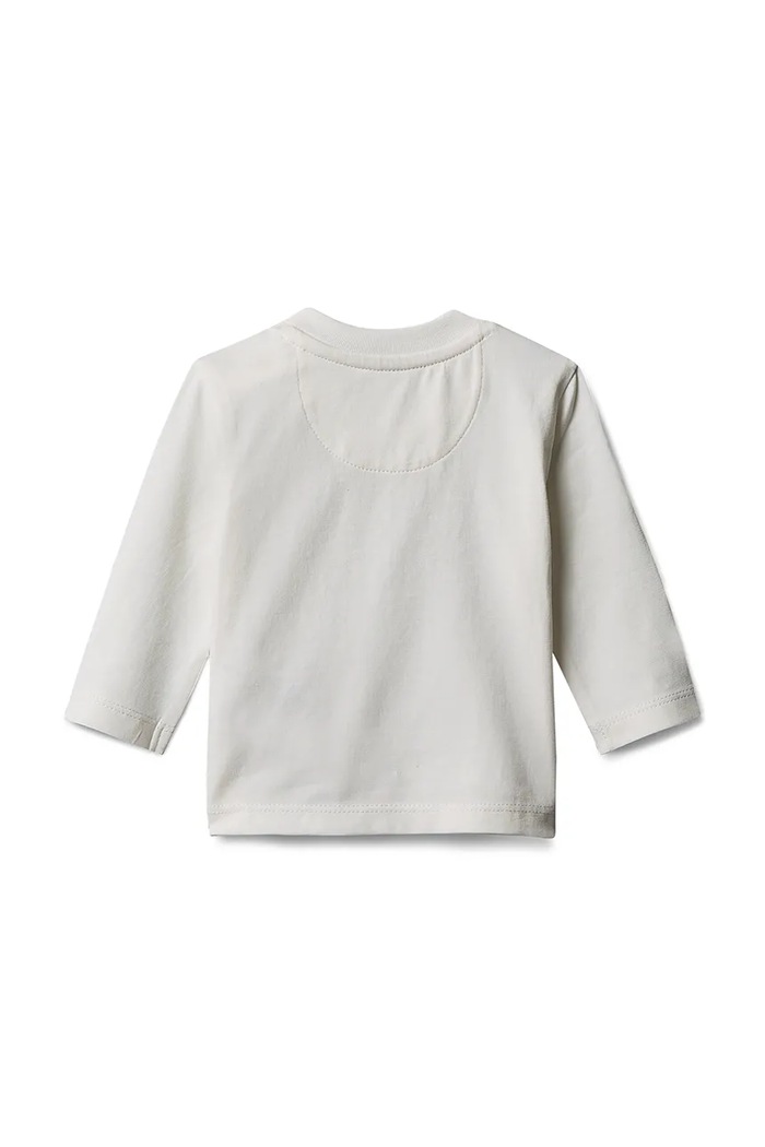 Calvin Klein Jeans longsleeve pentru copii, cu bumbac LV1CKTJA49.9BY2 alb AW26