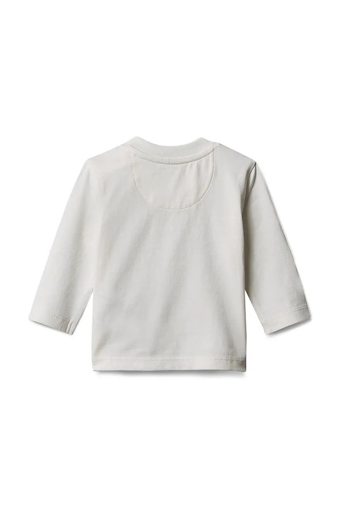 Calvin Klein Jeans longsleeve pentru copii, cu bumbac LV1CKTJA49.9BY2 alb AW26