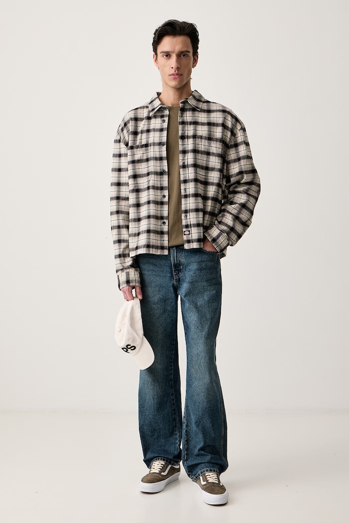Von Dutch Longsleeve męski bawełniany VD.1.TRL.FLYNN zielony AW26