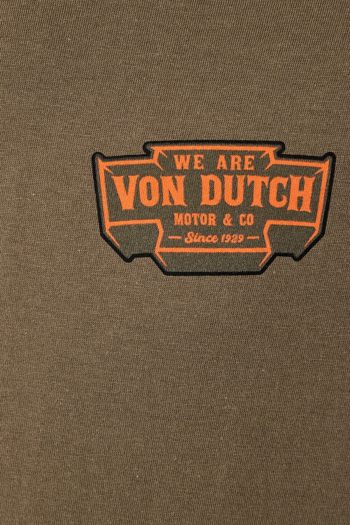 Longsleeve męski bawełniany Von Dutch zielony VD.1.TRL.FLYNN