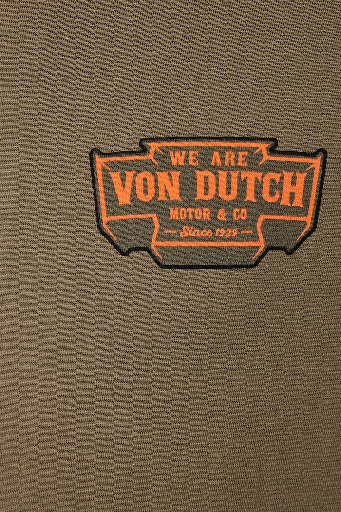 Longsleeve męski bawełniany Von Dutch zielony VD.1.TRL.FLYNN