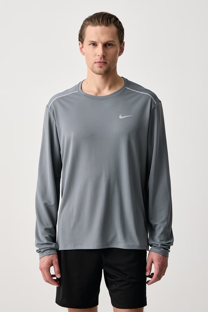 Nike Longsleeve treningowy męski Miler Dri-FIT szary IF2086.084