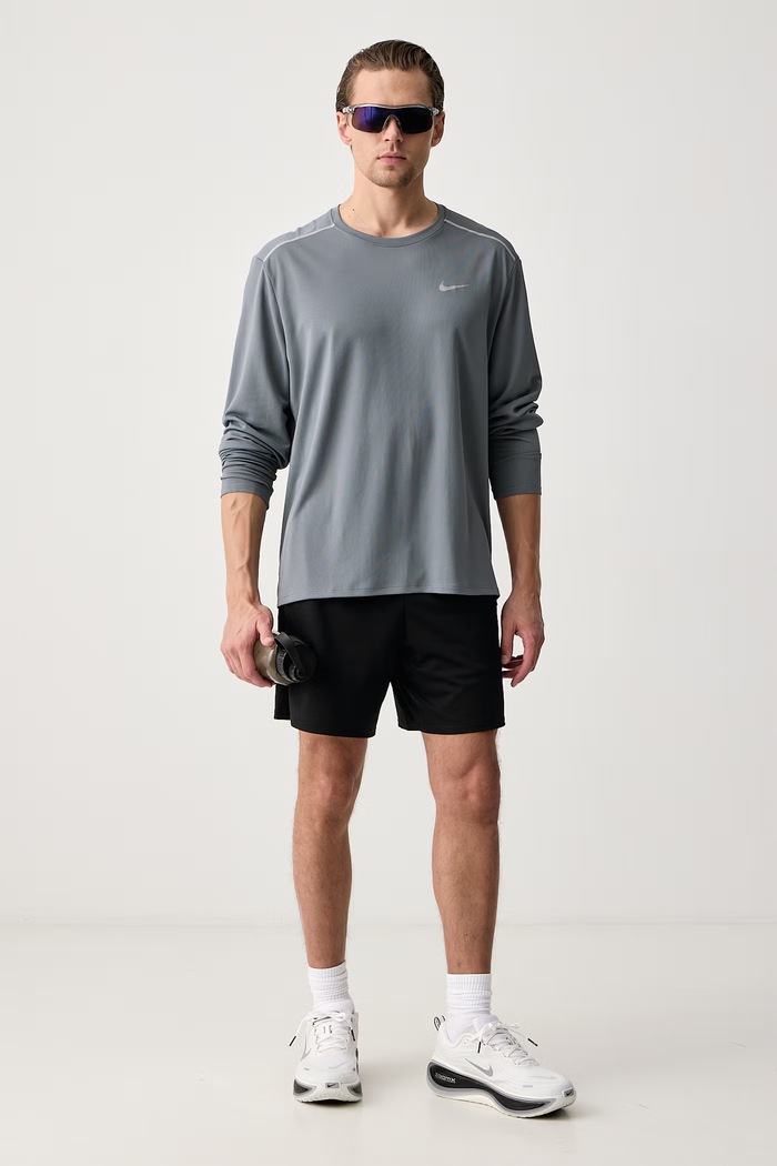 Nike Longsleeve treningowy męski Miler Dri-FIT IF2086.084 szary AW26
