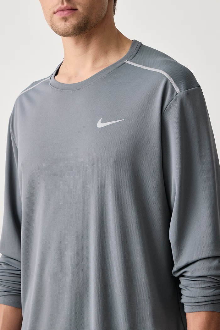 Longsleeve treningowy męski Miler Dri-FIT Nike IF2086.084 szary