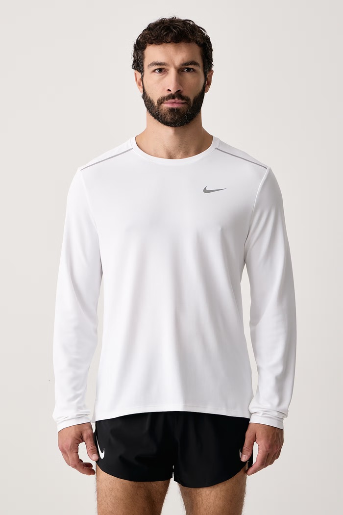 Nike Longsleeve do biegania męski Miler Dri-FIT biały IF2086.100