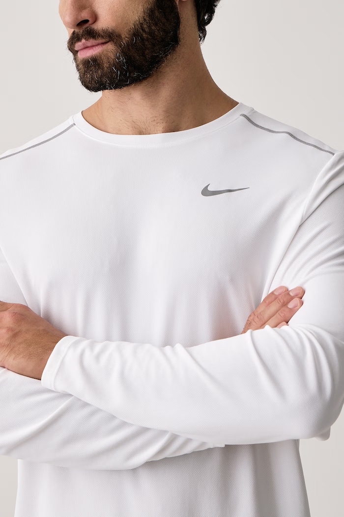 Longsleeve do biegania męski Miler Dri-FIT Nike IF2086.100 biały