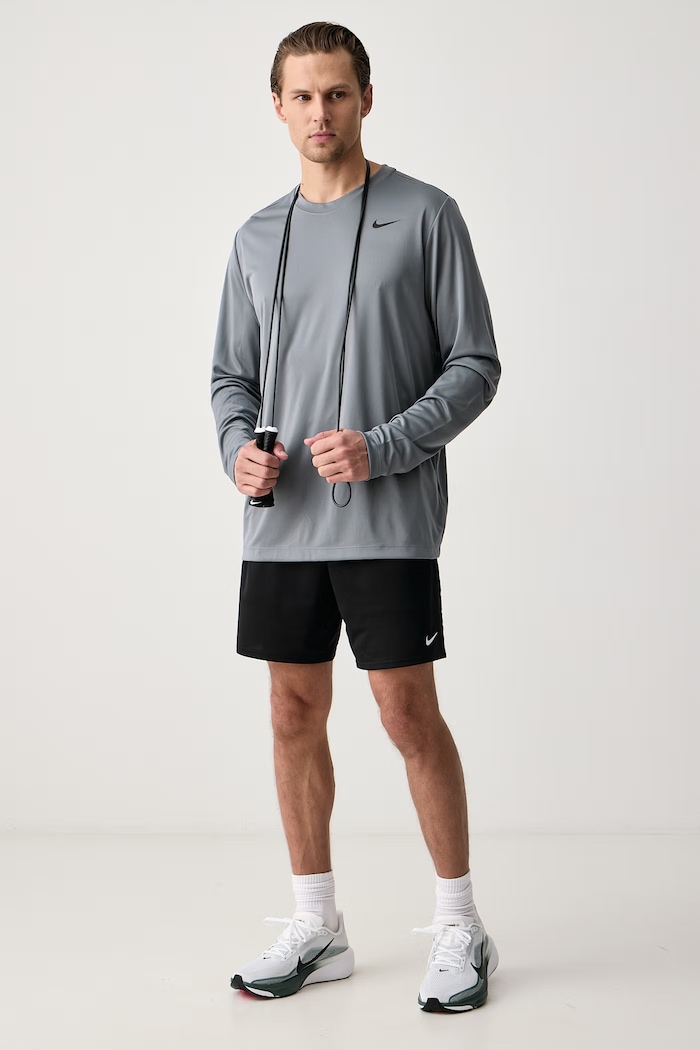 Nike Longsleeve treningowy męski Dri-FIT IO1427.084 szary AW26