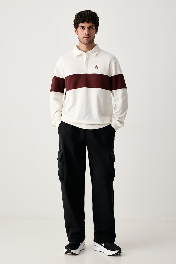 Jordan Longsleeve męski z bawełną Brooklyn IO2450.133 beżowy AW26