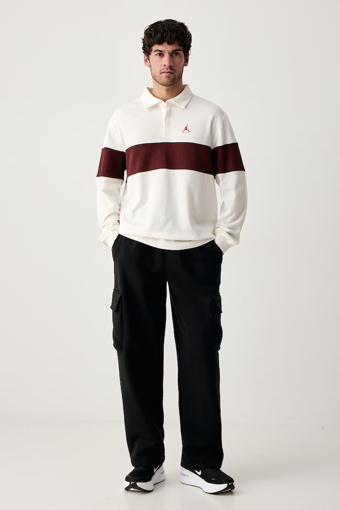 Jordan Longsleeve męski z bawełną Brooklyn IO2450.133 beżowy AW26