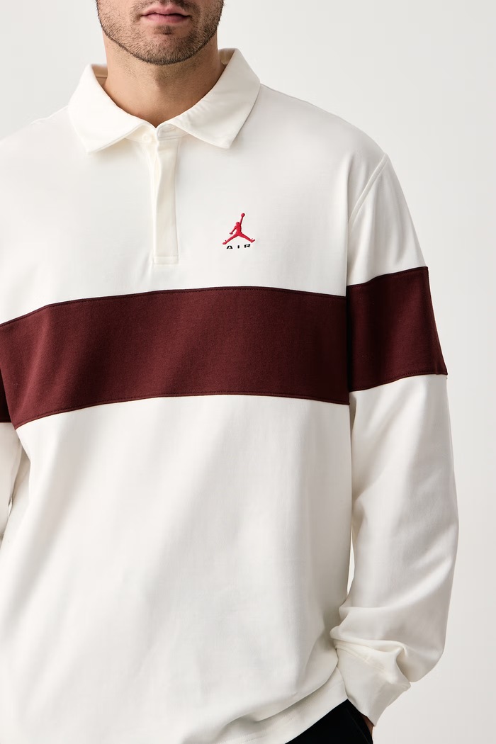 Longsleeve męski z bawełną Brooklyn Jordan IO2450.133 beżowy