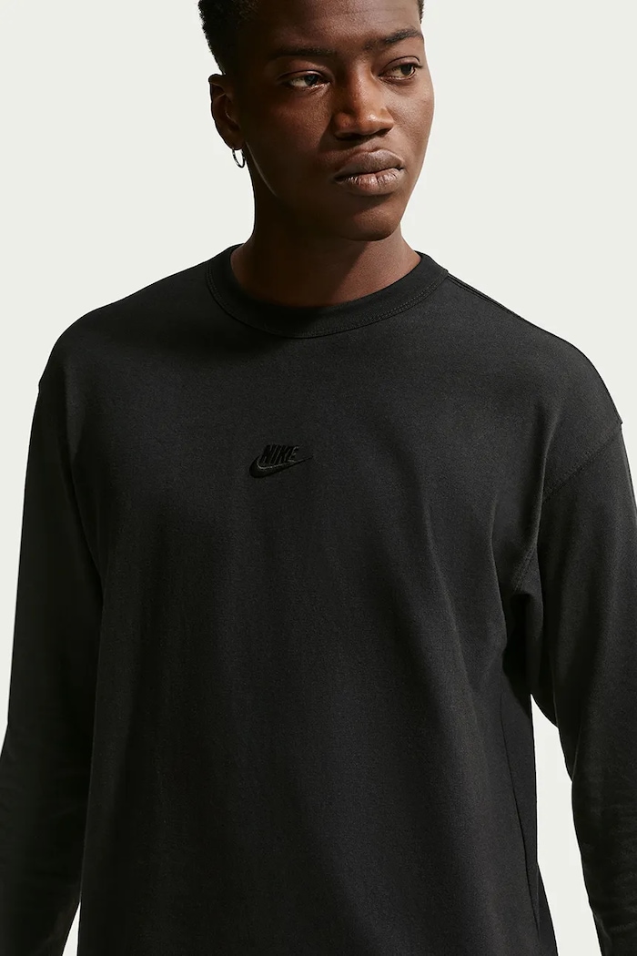 Longsleeve męski bawełniany Premium Essentials Nike Sportswear IH1127.010 czarny