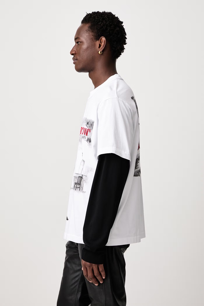 Yesternow лонгслив для мужчин из хлопка Off-White 44MAB09RW26J003100 белый