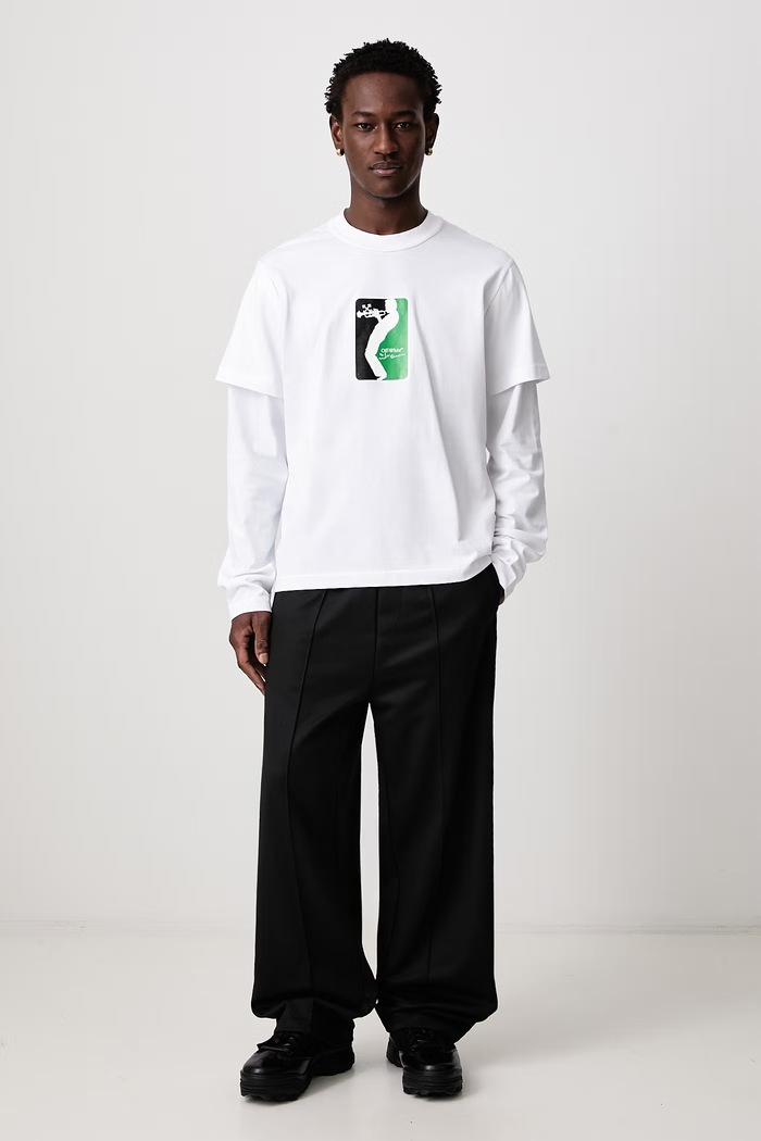 Off-White League лонгслив для мужчин из хлопка 44MAB09RW26J001100 белый AW26