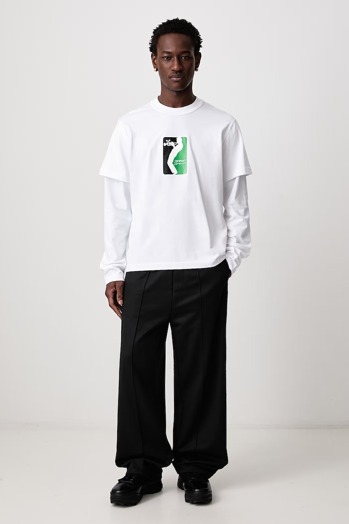 Off-White League лонгслив для мужчин из хлопка 44MAB09RW26J001100 белый AW26