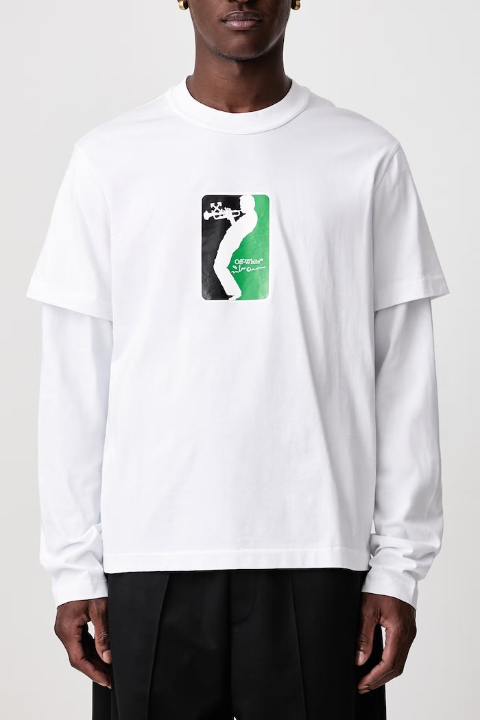 League лонгслив для мужчин из хлопка Off-White белый 44MAB09RW26J001100