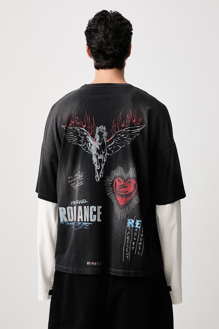 Odzież Represent Longsleeve męski z bawełną MLM3626 czarny
