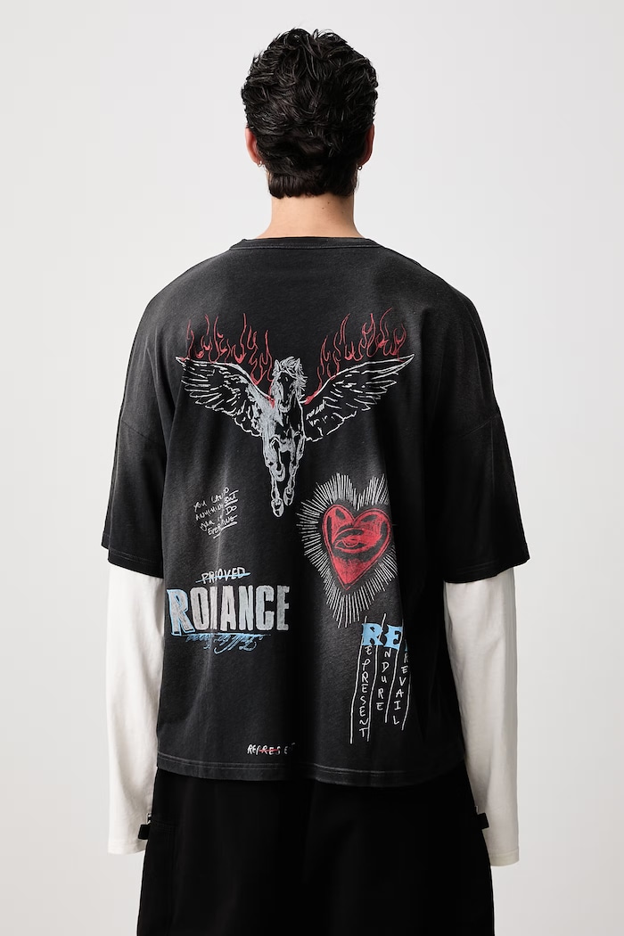 Odzież Represent Longsleeve męski z bawełną MLM3626 czarny