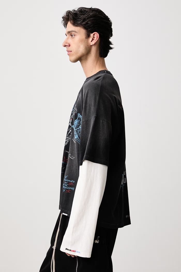 Longsleeve męski z bawełną Represent MLM3626 czarny