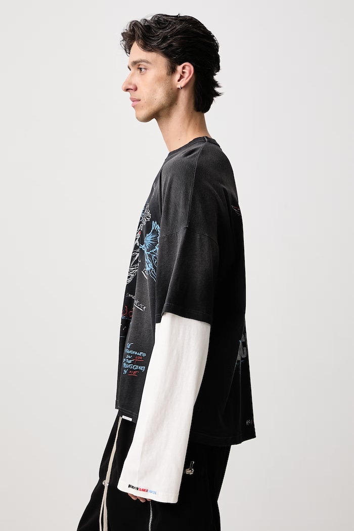 Longsleeve męski z bawełną Represent MLM3626 czarny